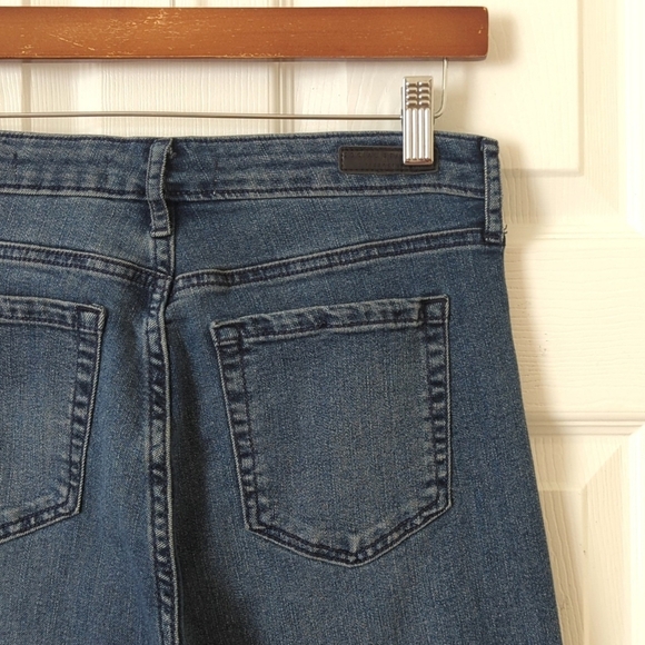 Social Standard by Sanctuary Dark Wash High Rise Cropped Straight Leg Jeans 6 - Picture 13 of 16